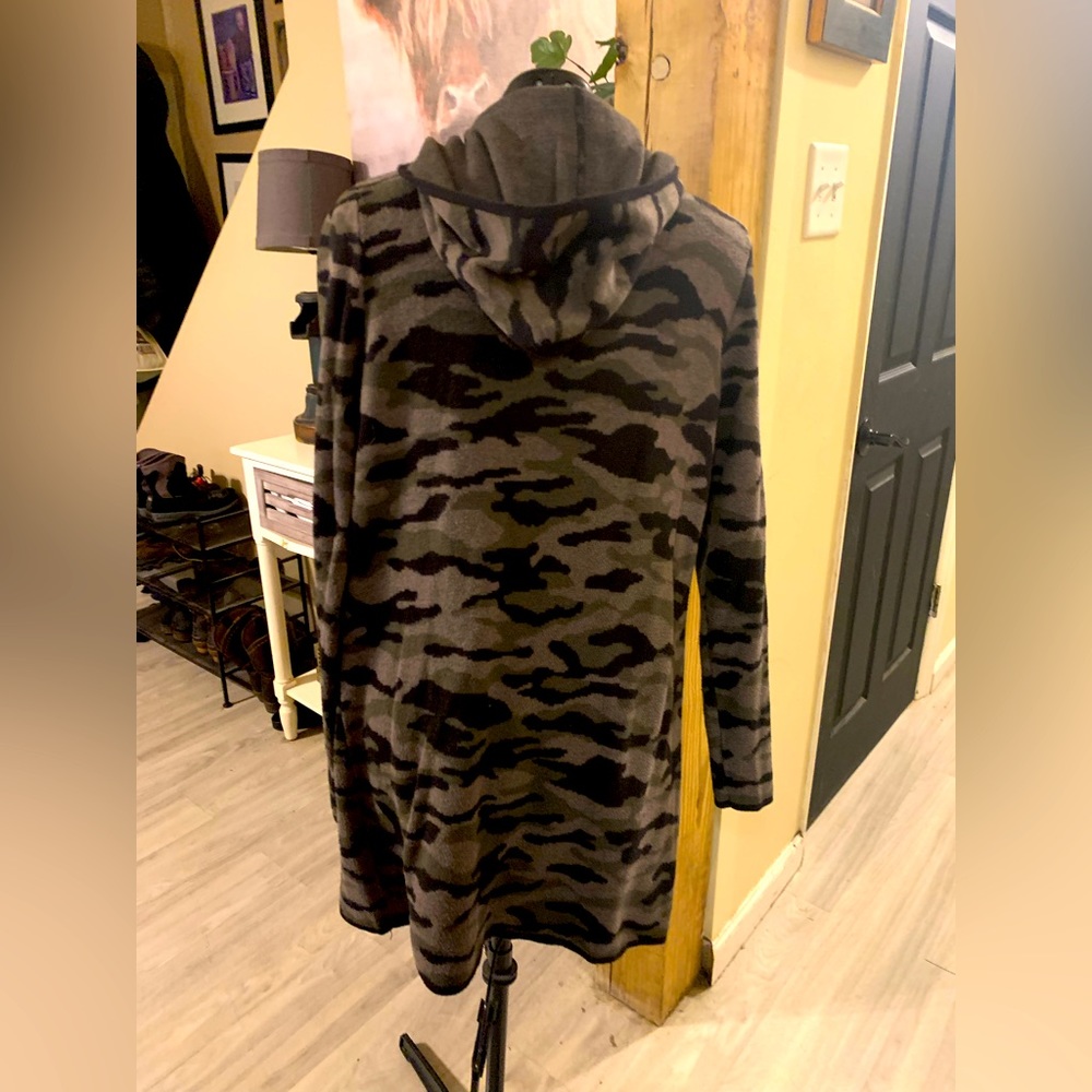 Rachel Zoe Hooded Camo Cardigan XL - Picture 3 of 5